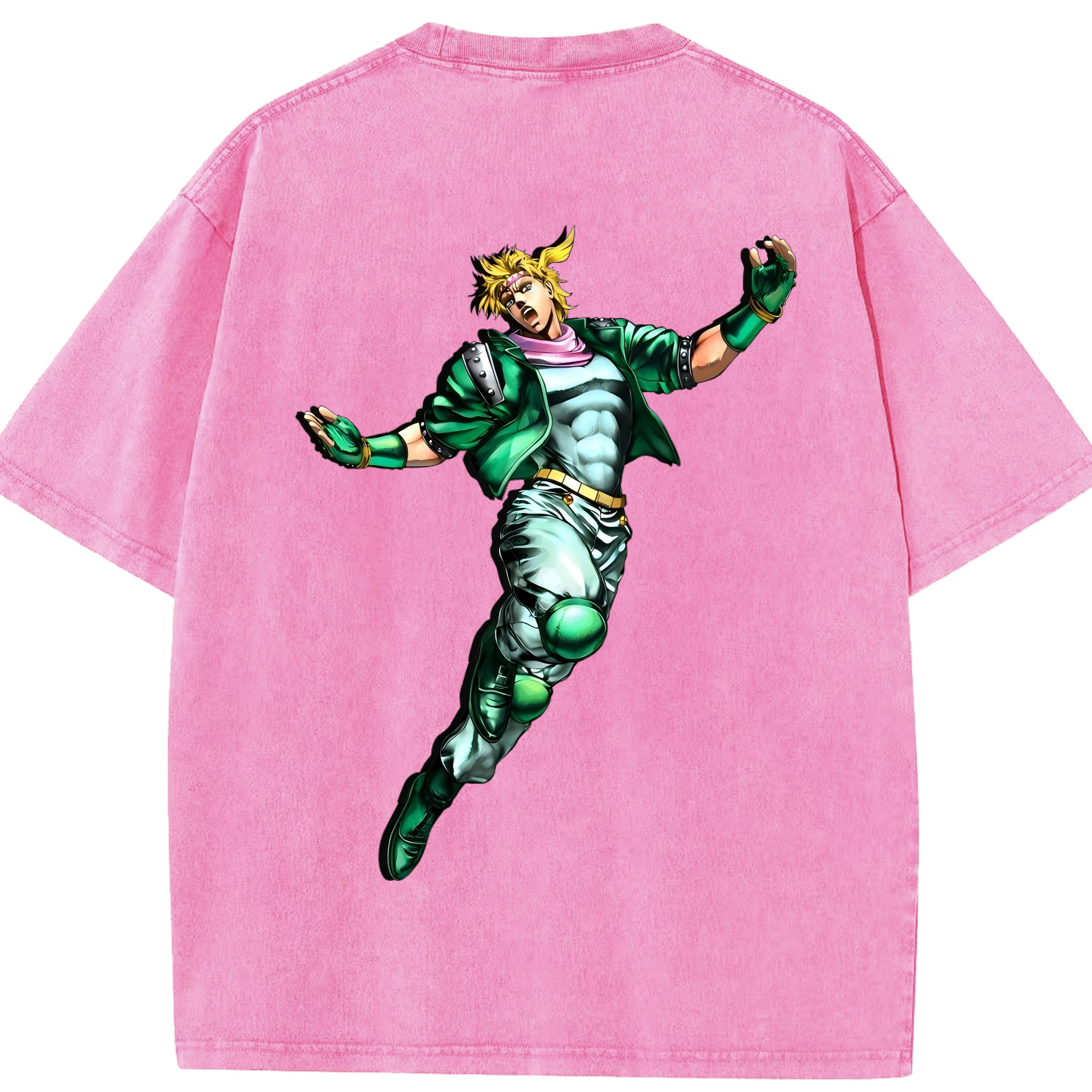 （画像用） ジョジョの奇妙な冒険 ディオ?ブランドー JoJo's Bizarre Adventure Dio Brando 綿100% ヴィンテージ風 半袖Tシャツ（背面プリント）